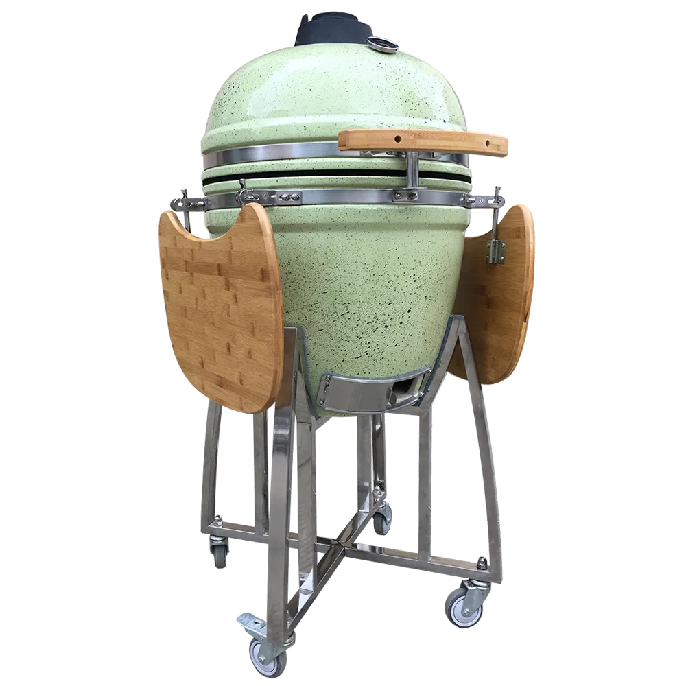 

Auplex 21-дюймовый угольный гриль для курильщика Камадо, зеленый дизайн, керамика, уличная кухня, барбекю, гладкое тело, барбекю