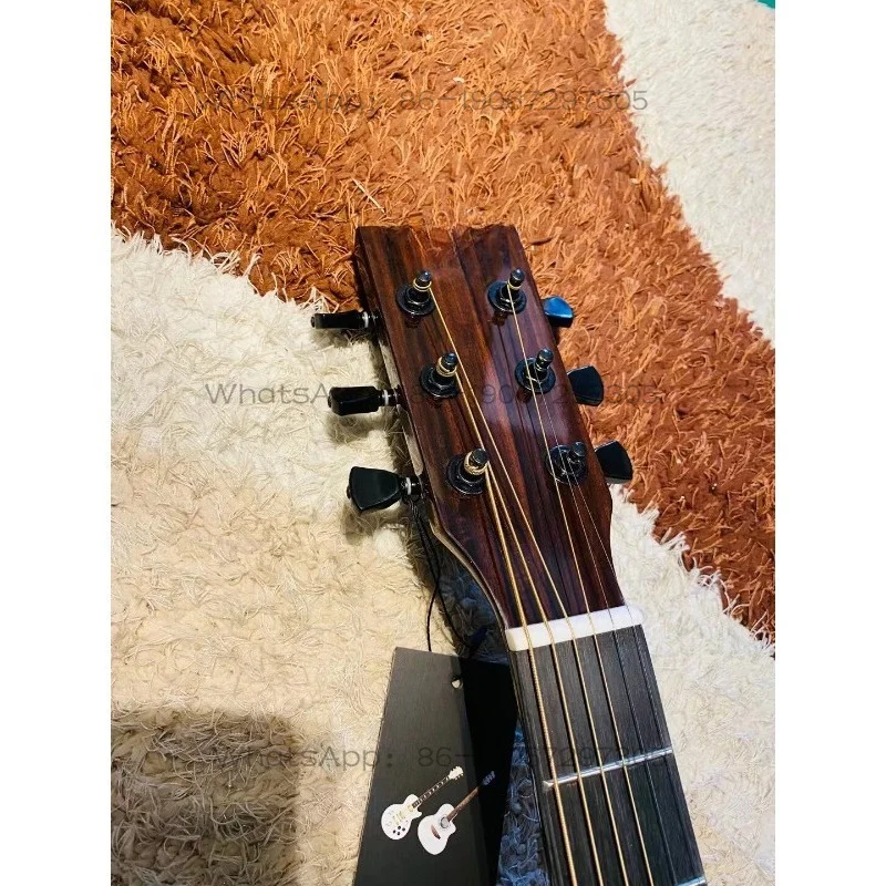 Bright Polished Veneer Acoustic Guitar 41 Inch Learning Piano Guitar Instrument