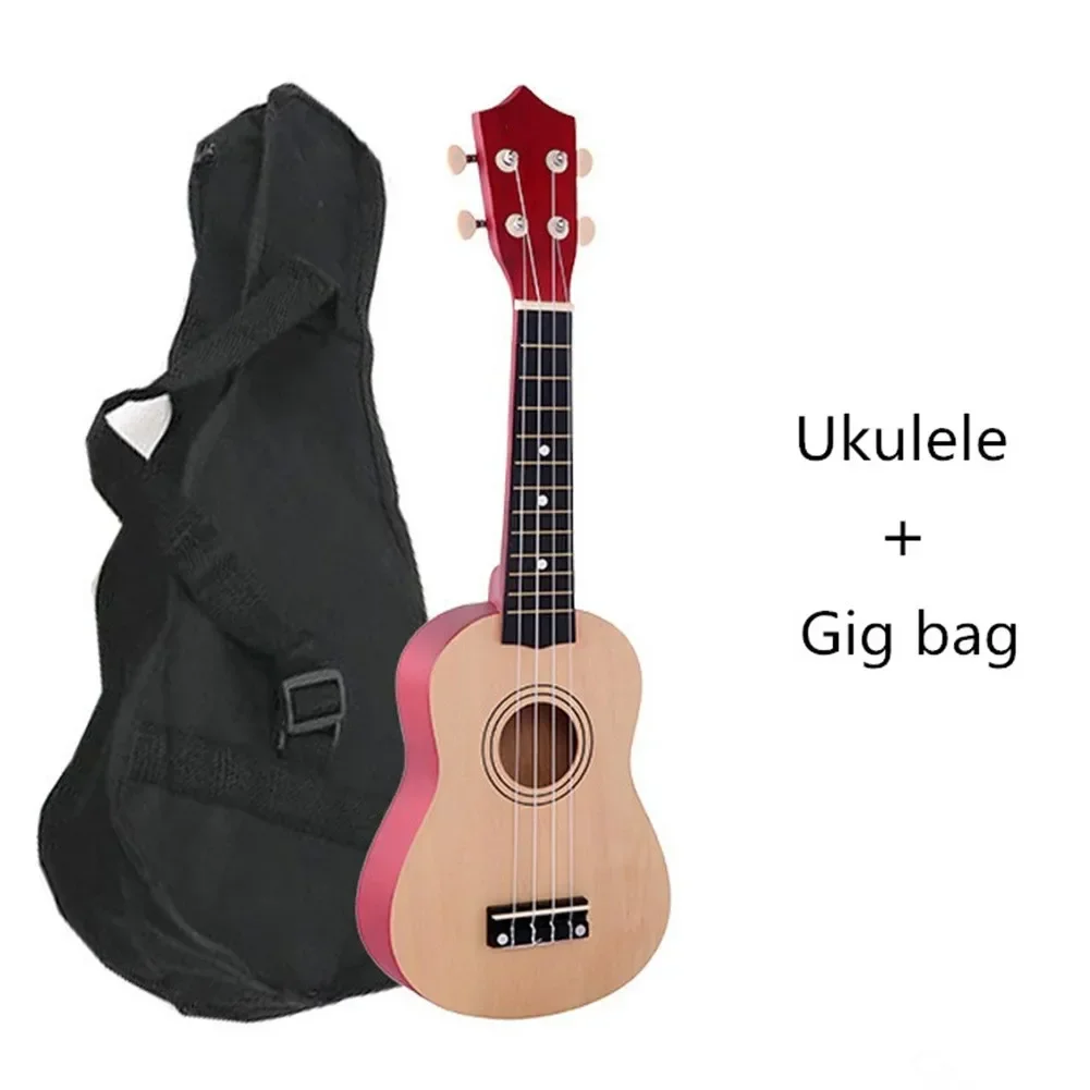 21 inch Beginner Ukulele, Nylon Strings, Geared Machine Heads for Stable Tuning, Protective Bag, Pick, and String