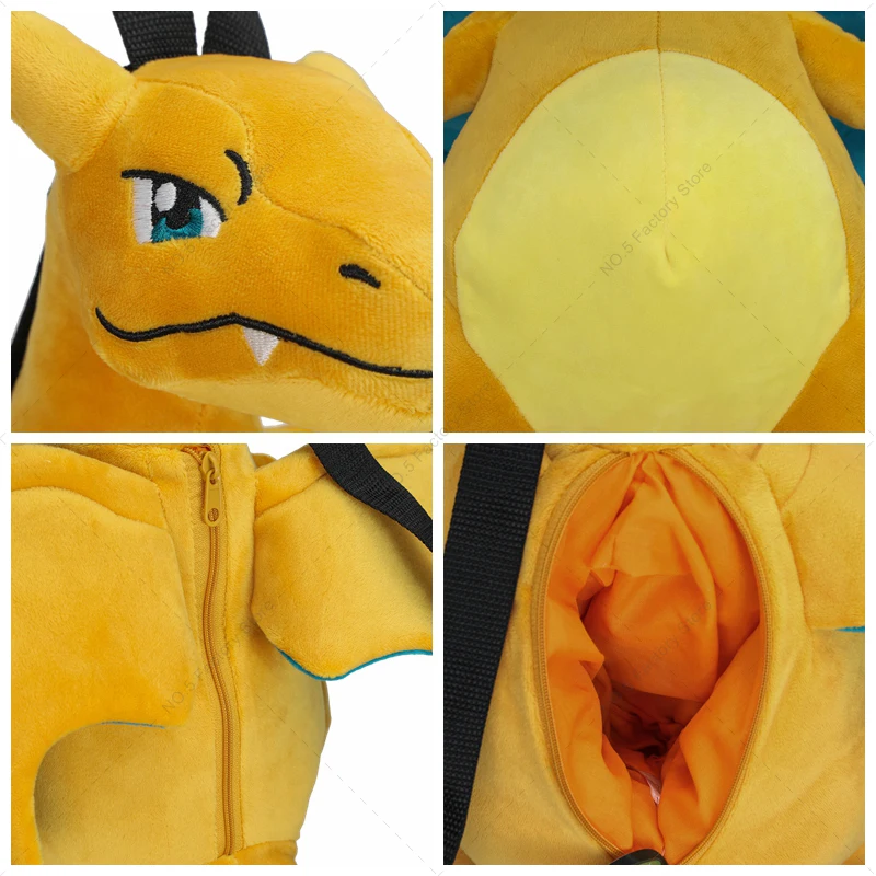 40cm Anime Pokemon Charizard Y Plush Toy Backpack Pocket Monster Stuffed Toy Doll Cosplay Props Halloween Birthday Gifts