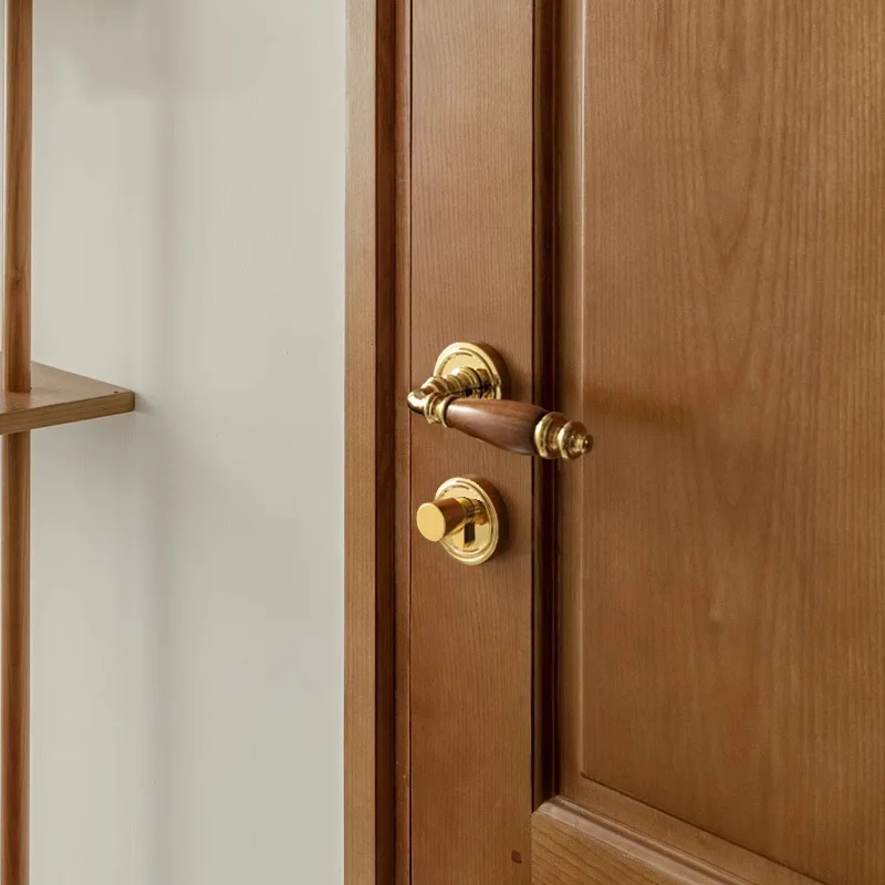 New luxury European architectural hardware new design home decoration wood zinc alloy ceramic door handle lock