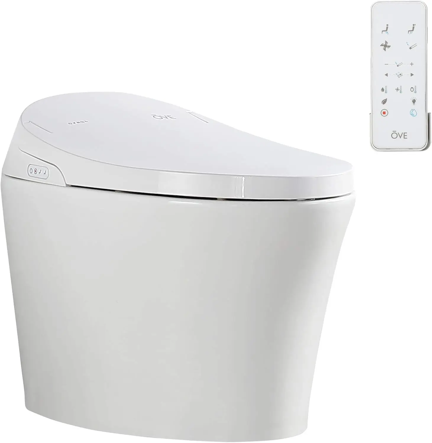 Integrated Smart Toilet Adjustable Heated Seat Auto Flush Massage Washing with Multi-Function Remote Control LED Night Light