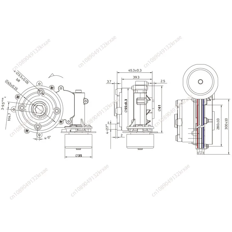 Small ice machine gear box Chewing ice transmission gear reducer