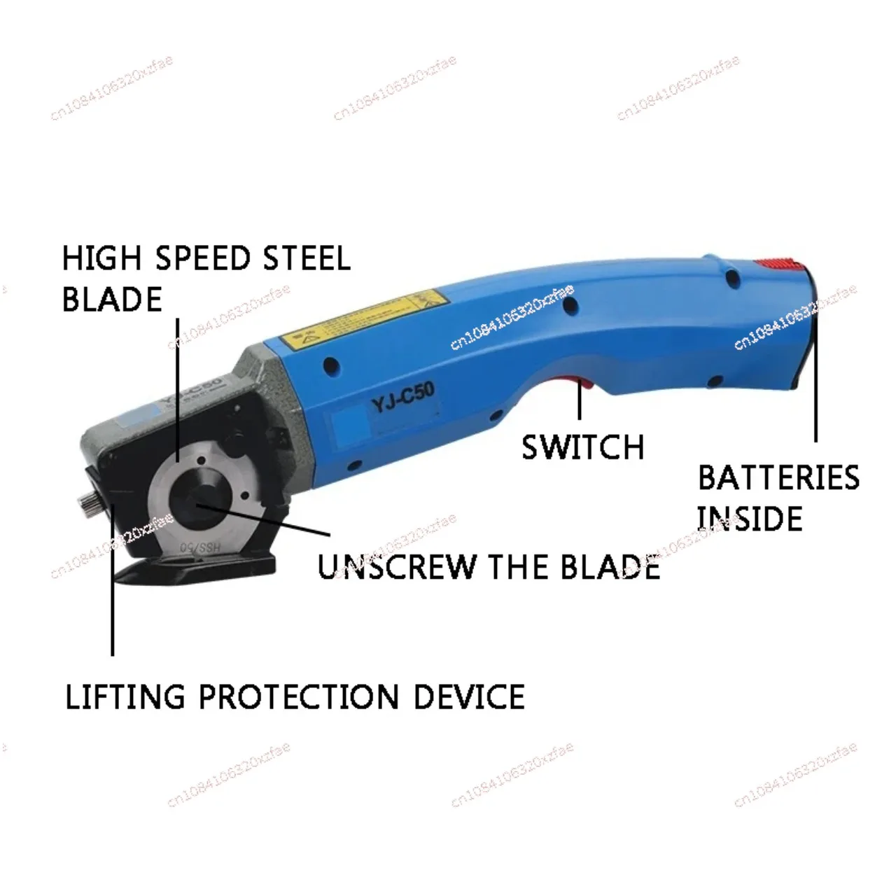 

Hand-Push Electric Round Knife Cutting Machine Cloth Repair Scissors YJ-C50 Wireless Rechargeable Cutting Machine Micro