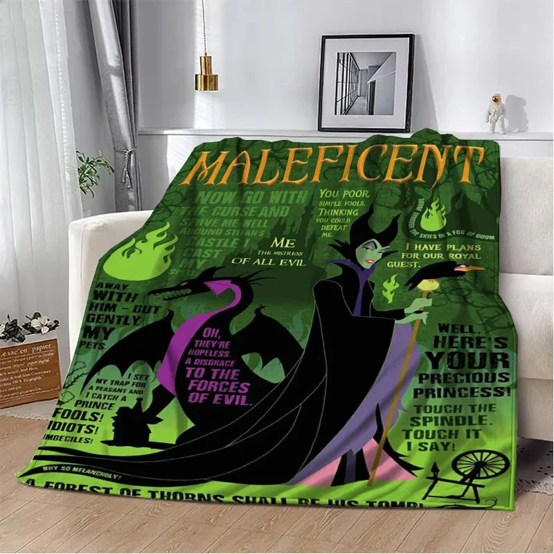 Disney Classic Villains Cartoon Flannel Blanket Children Air Conditioning Blanket Lunch living Rooms Travel Picnic Blanket Gifts