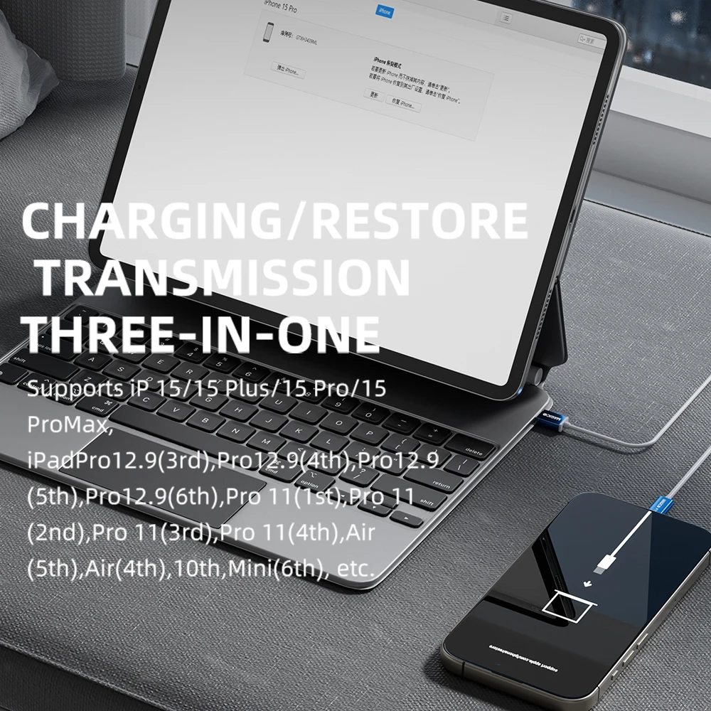 Magico Restore kabel DFU mudah pemulihan, untuk iPhone 6-15pro Max iPad Mode pemulihan otomatis jalur Data tanpa alat operasi yang rumit