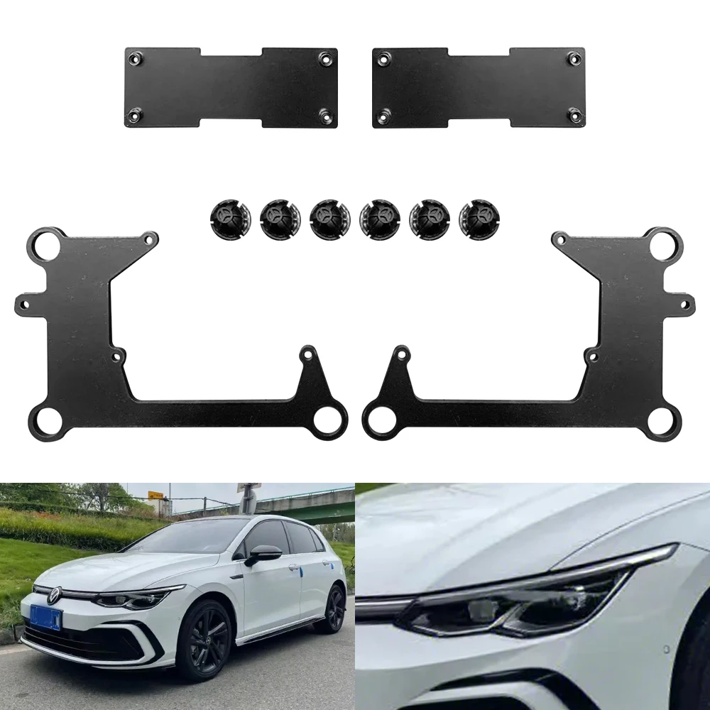 Taochis Car-Styling Frame Adapter Module DIY Bracket Holder for VW Golf 8 low beam Hella 3R 5 G 5 projector lens car lamp