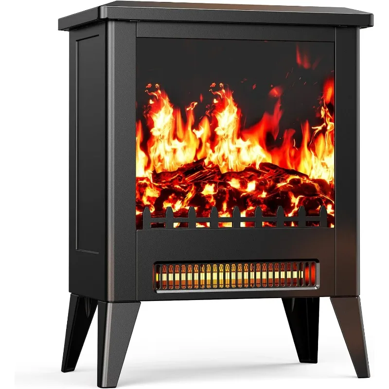 

Electric Fireplace Heater, 5300 BTU Portable Low Noise Fireplace with Temp Control, CSA Certified,18” Electric Fire Place