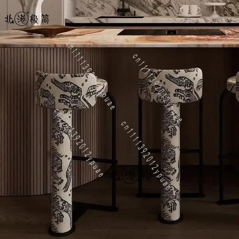 Solid Wood Bar Stools Simple High Counter Chairs Modern Leisure Bar Chairs for Kitchen Island, Cafe, Bistro & Home Restaurant