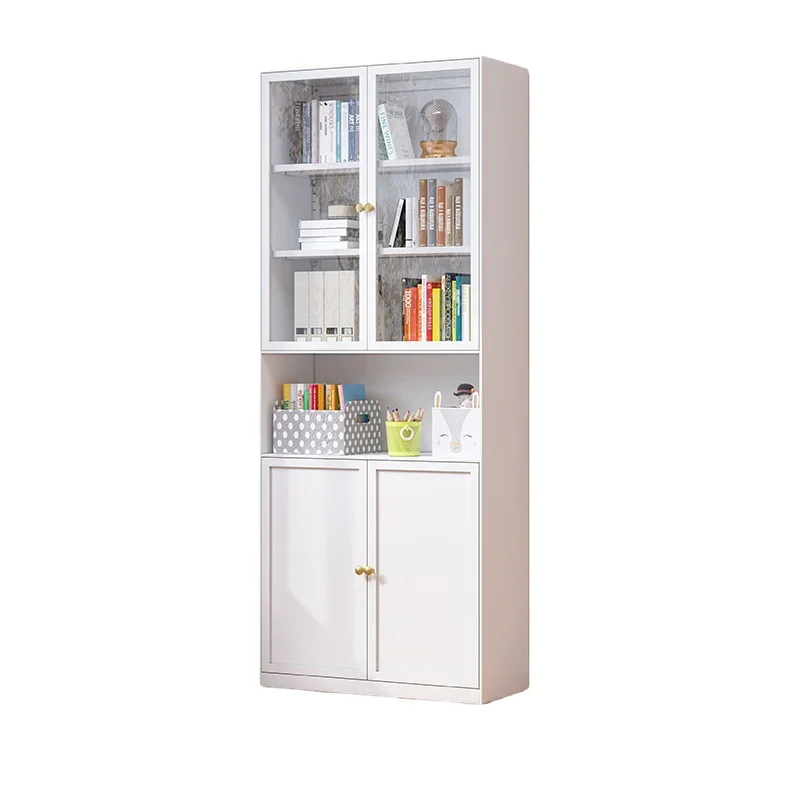 Bookcase with Glass Doors, Suitable for Use in a Family Children's Activity Room