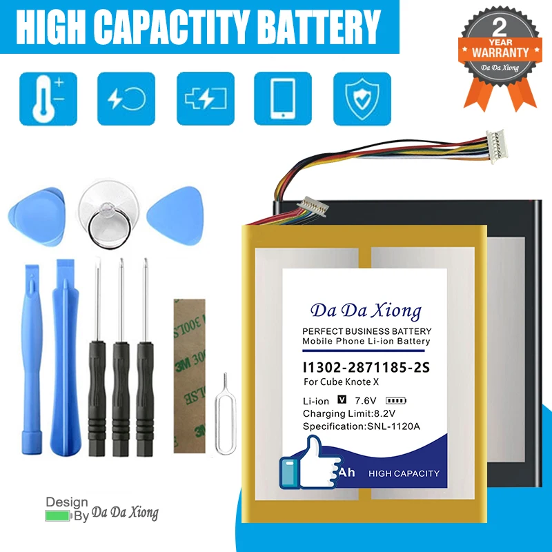 

New Battery For Cube Alldocube iPlay Thinker Knote Iwork X 10 11 30 i35 40 M5 M5S M5X Talk9x U65gt Pro Tablet PC + Kit Tools