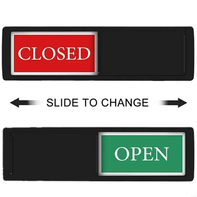 Improve Work Efficiency Privacy Sign with and Adhesive Tape, Open/Closed Sliding Sign for Home Offices Restroom