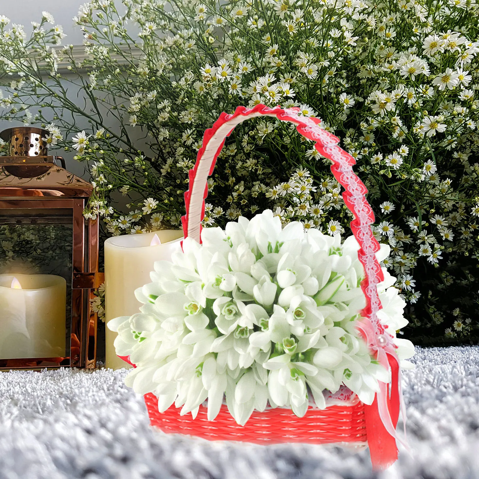 

Heart Shaped Flower Basket Plastic Wedding Decor Bride Rattan Baskets girl gift rustic wedding party flower basket for flower