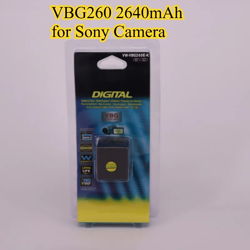 VBG260 Battery 2640mAh Full Decode for Sony HDR-CX680 CX675 CX450 CX900 PXW-Z90 FDR-AX60 AX700 H258GK DX1GK Camcorder