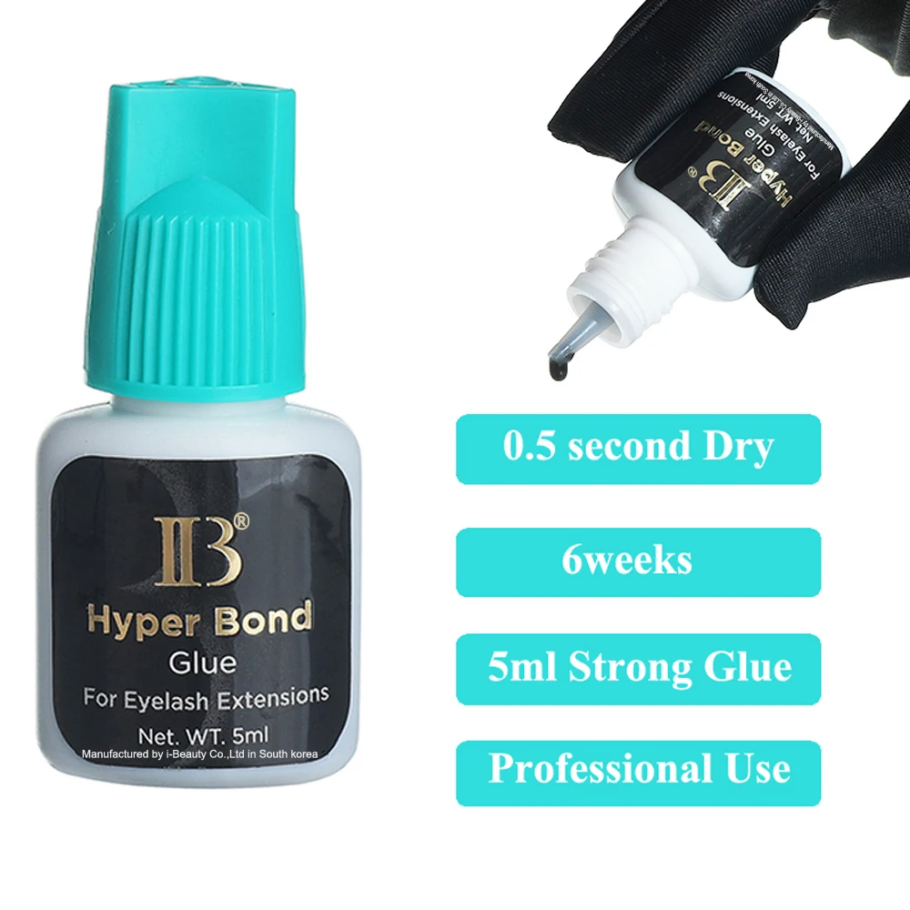 Original IB Lash Glue Super Plus Hyper Bond New Master Glue I-Beauty Wimpernverlängerungskleber Langlebiger, schnell trocknender Korea-Kleber