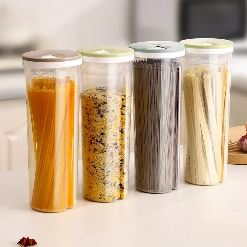 Noodle Jar Sealed Household Food Jar Grain Storage Box Transparent Moistureproof Storage Jar Kitchen Pasta Rice BeanFood Storage