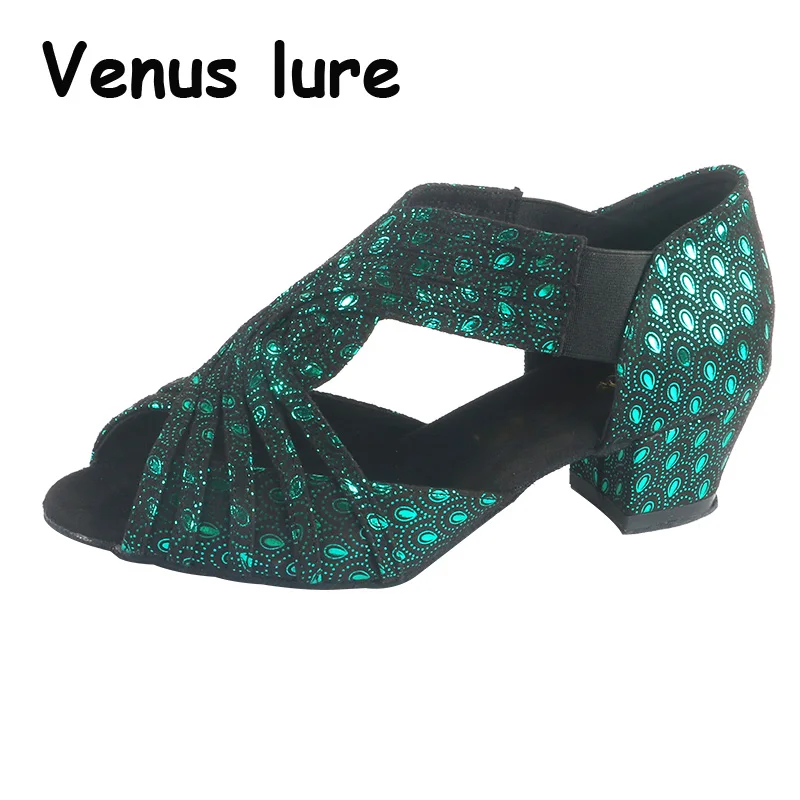 

Зеленые туфли для танцев сальса, бальные туфли для девочек, женские туфли для латиноамериканских танцев, туфли для квадратных танцев, туфли для латины, туфли Peacock