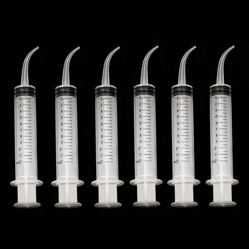 12ml Pet Feeding Syringe Curved Mouth Syringe Small Animal Liquid Syringe Feeding Device Supplies