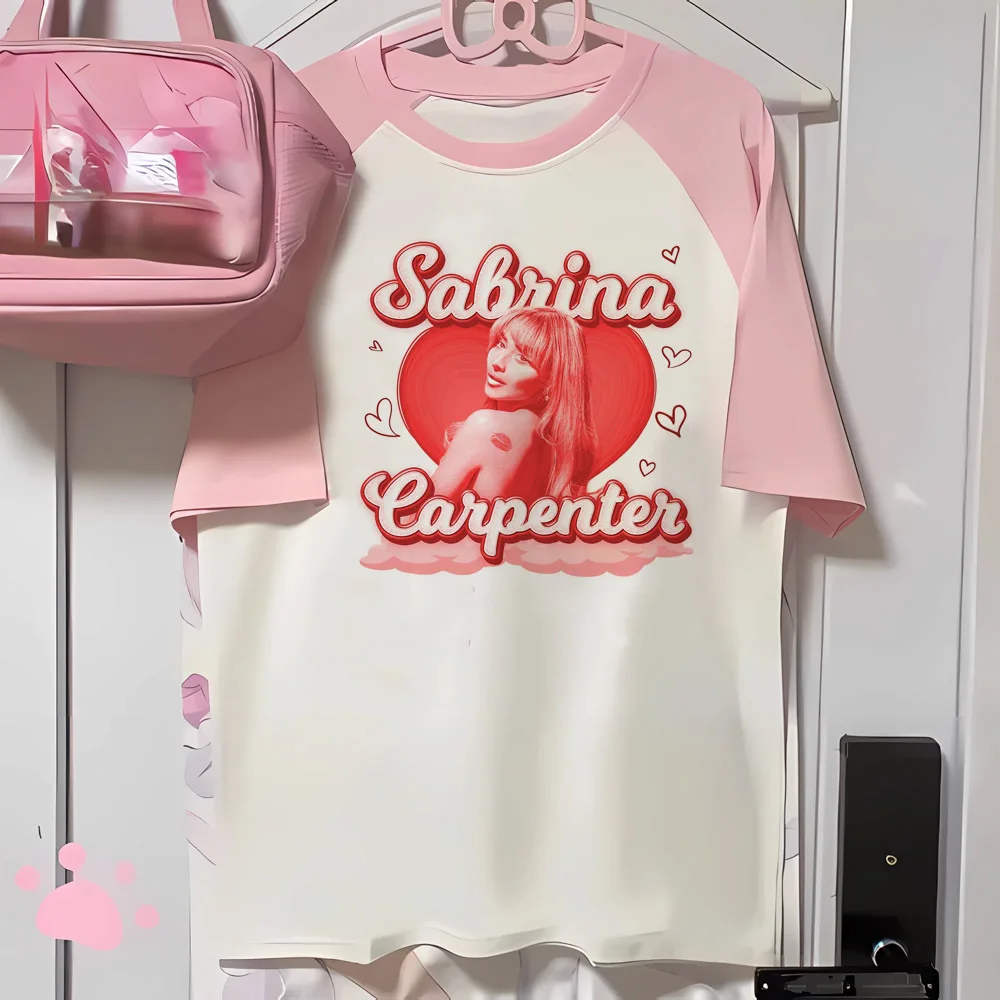 Sabrina Carpenter t-shirt girl Trendy University Psychedelic kawaii tshirt korean clothes Pop Culture Y2k Grunge anime Vintage