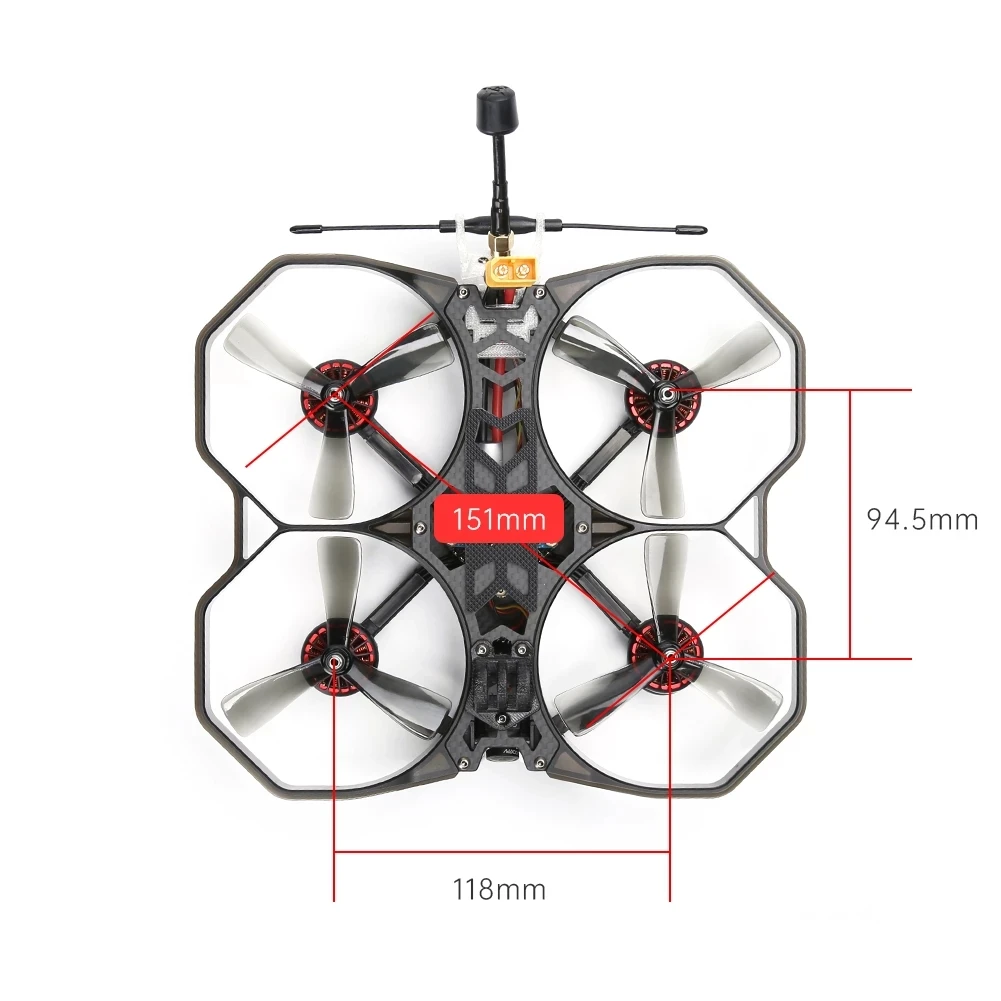 iFlight ProTek35 Analog 151mm 3.5inch 4S/6S CineWhoop BNF with RaceCam R1 Mini 1200TVL 2.1mm Cam/Beast Whoop F7 55A AIO for FPV