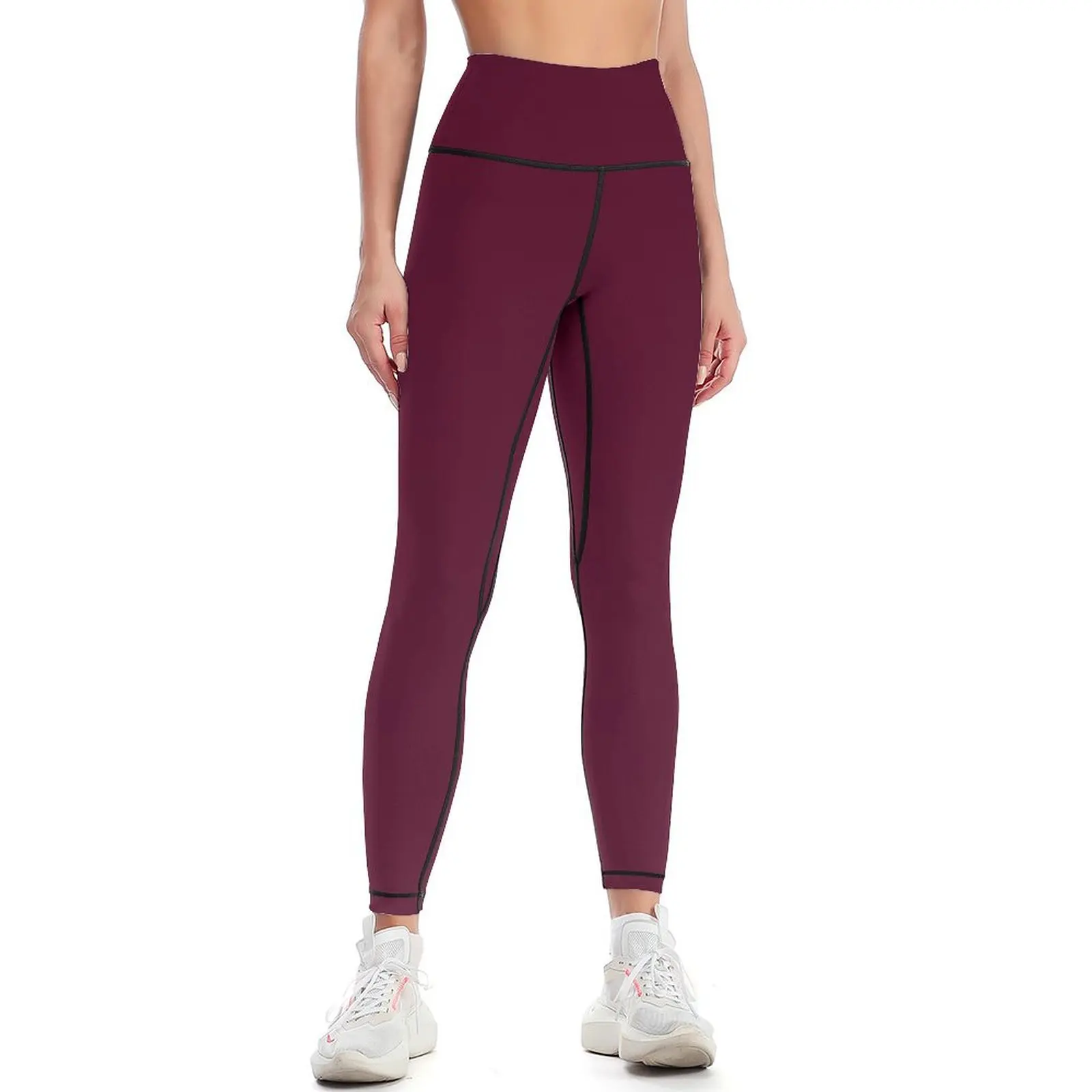 

Burgundy solid. Leggings Women's fitness legging pants raises butt Womens Leggings