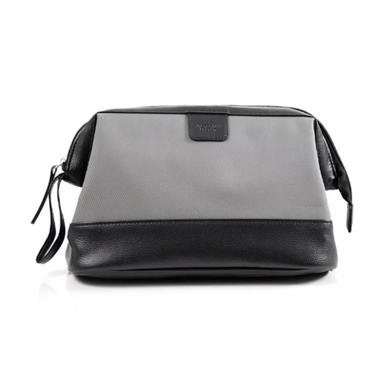 Men's Toilet Bag Cosmetic Bags Cases Make Up Zipper PU Solid Box Trip Accessory