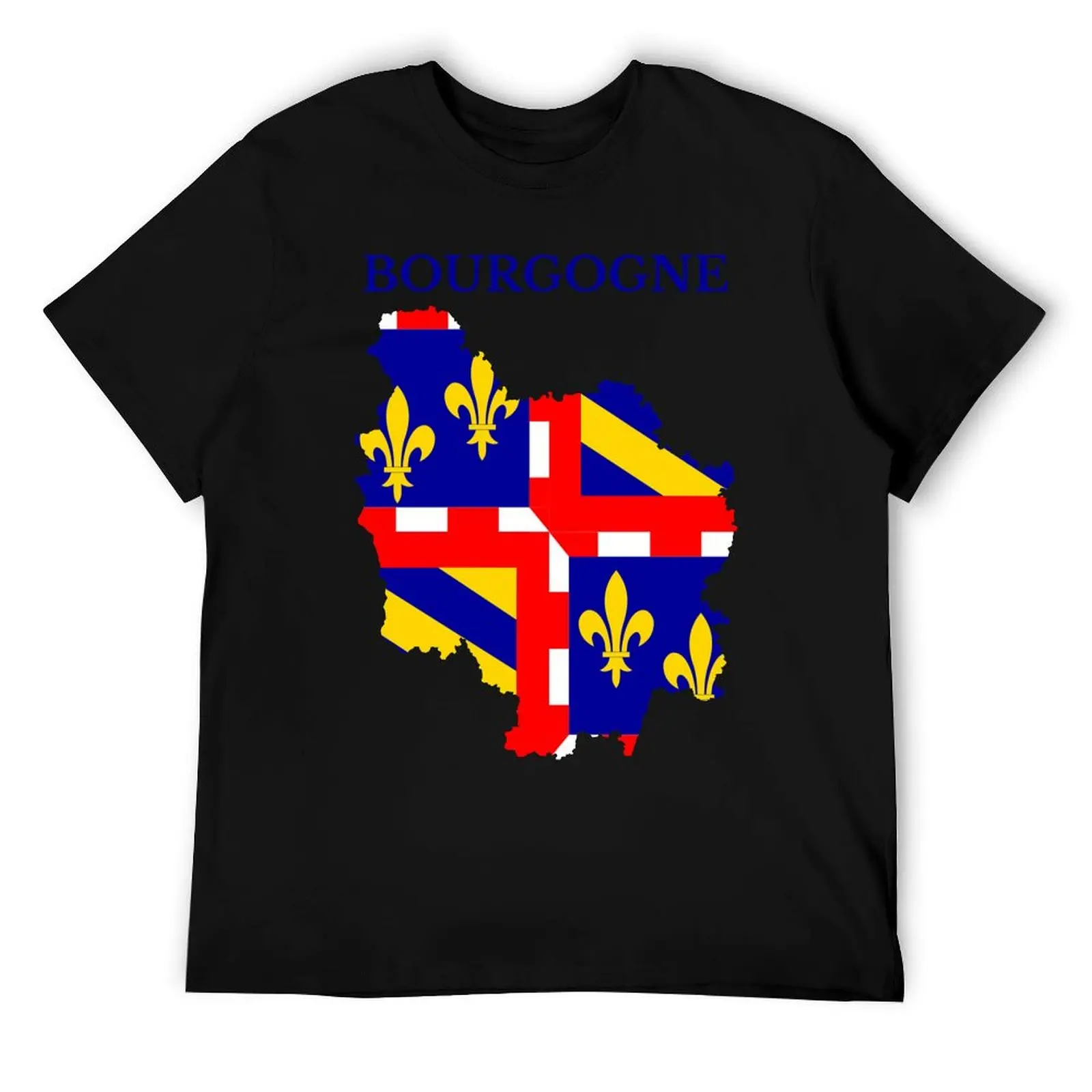 

Burgundy, Bourgogne Map flag, France, French Region. T-Shirt anime t shirts for man t shirts for man cotton funny T-Shirt