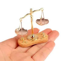 New 1Pc 1/12 Doll House Miniature Accessories Mini Balance Scale Model Toy Decorative Model Toy for Decor Accessories Figurines