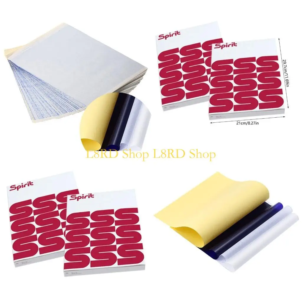 

L8RD 100 Sheets Transfer Paper Size Thermal Stencil Carbon Copier Spirit Stencil Carbon