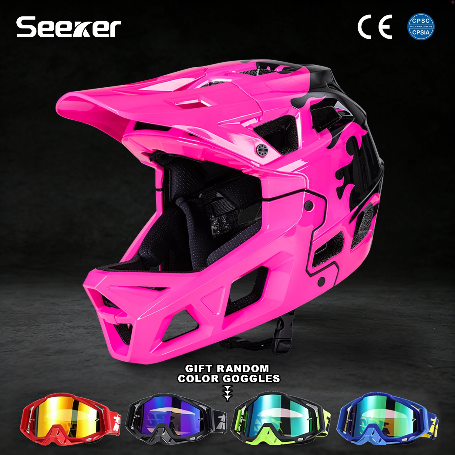 

Шлем UMUSEEKER для горного спуска, полнолицевой, высокопрочный, ударопрочный, вентилируемый и дышащий, для кросс-кантри велоспорта.