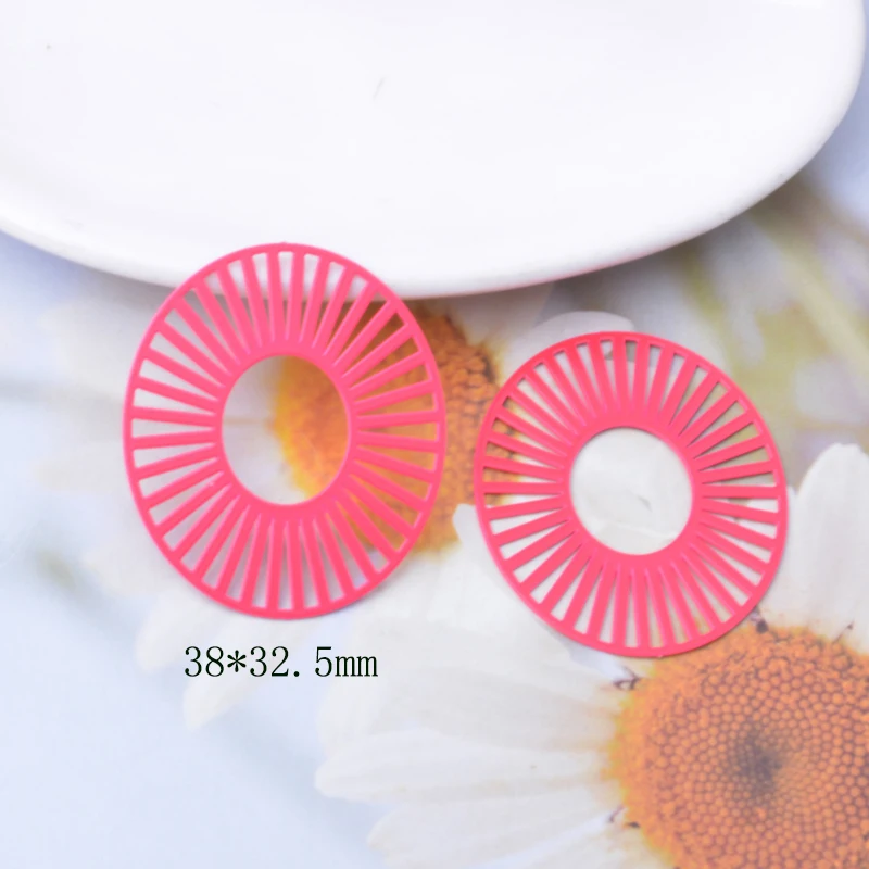 30 Stück AB7790 Bunte Ovale Anhänger aus Messing für Ohrringe, DIY Schmuckzubehör – Detail 10
