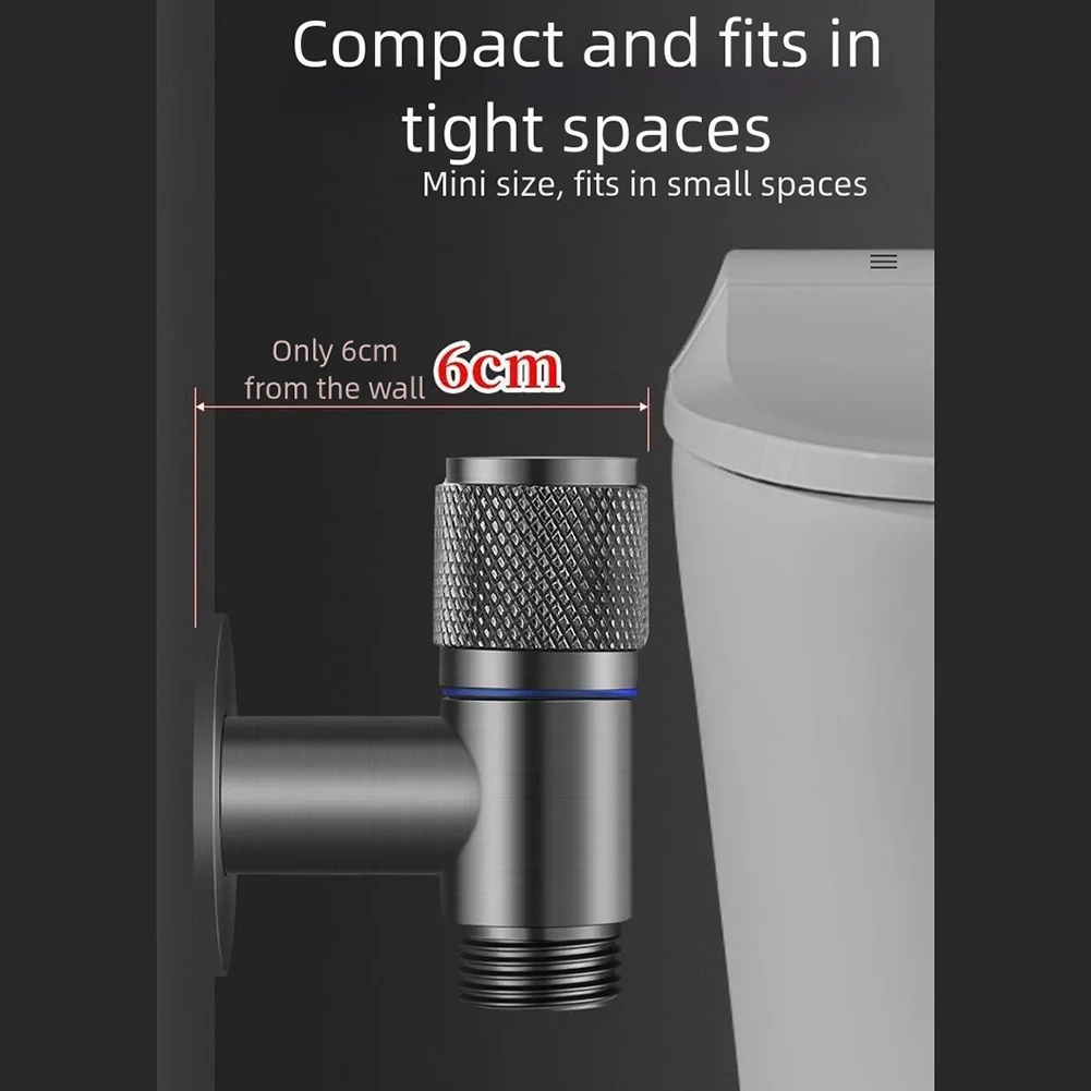 اكسسوارات الحمام طقم رش بيديه للحمام مع صمام تحكم مزدوج صنبور خرطوم زنبركي مرن من الفولاذ المقاوم للصدأ #2