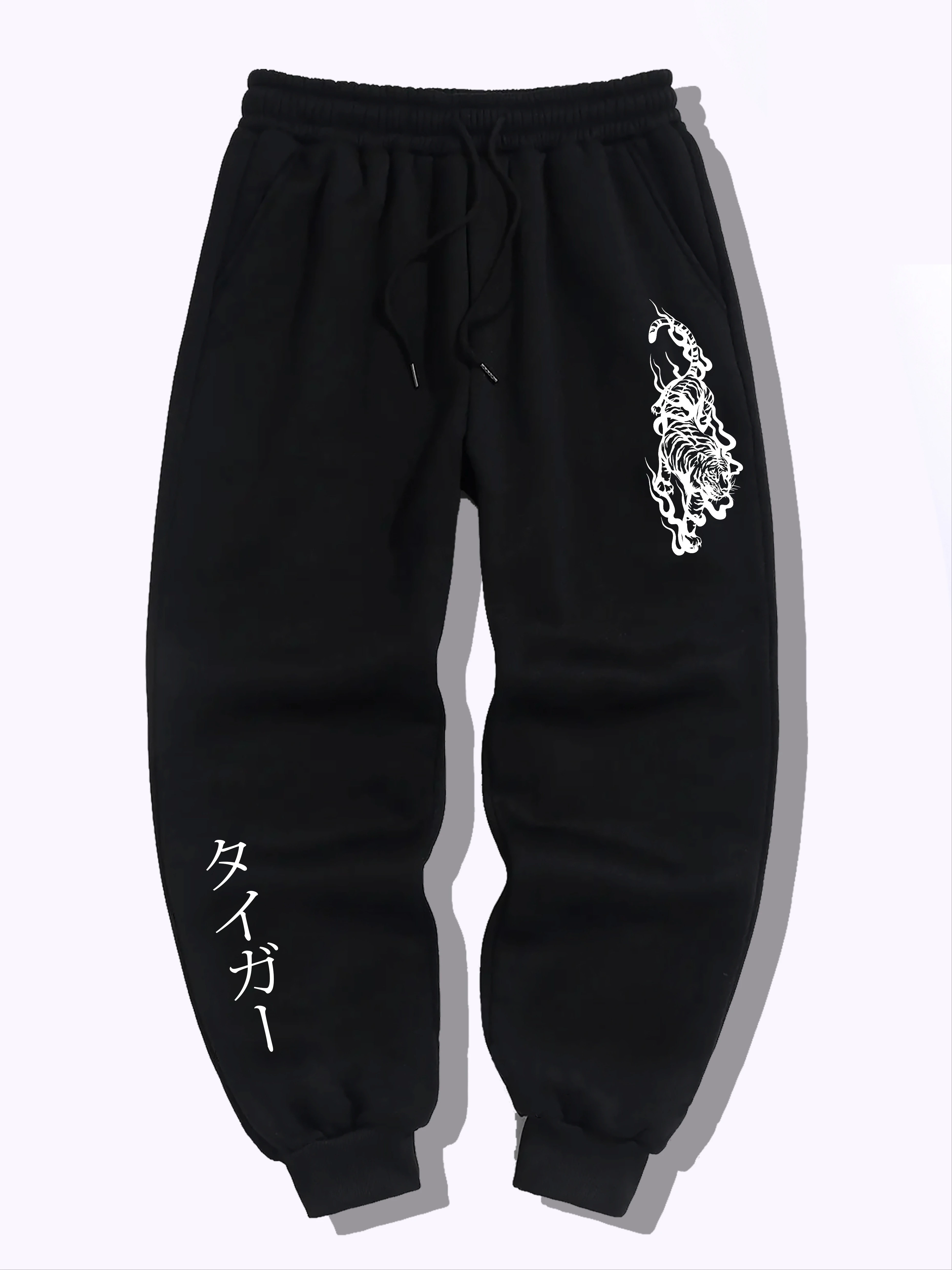 

Dragon Print Fashion Harajuku Versatile Solid Color Daily Outdoor Running Fitness Breathable Casual Comfortable Men Sports Pants