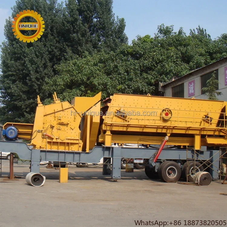 Building waste concrete recycling machine mobile crushing equipment price