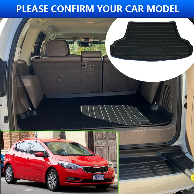 For Kia Cerato K3 YD 2014~2018 2015 2016 2017 Car Rear Trunk Protector Pads Auto Waterproof Liner Anti-Fouling Mat Accessories