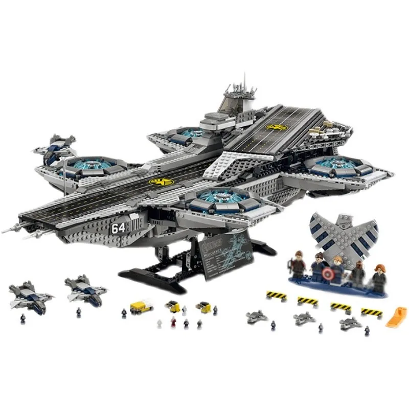 Técnico Escudo Helicarrier Model Building Blocks, Montagem Brinquedos, Presentes compatíveis para crianças, 19017, 180081, 76042, 07043, 3066pcs