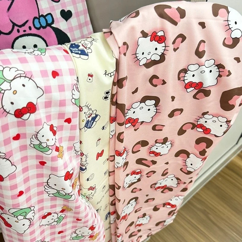 New Sanrio Cute Cartoon Pants Sleepy Pants Lazy Milk Silk Summer Strolling Wide Legs Casual Comfortable Pants