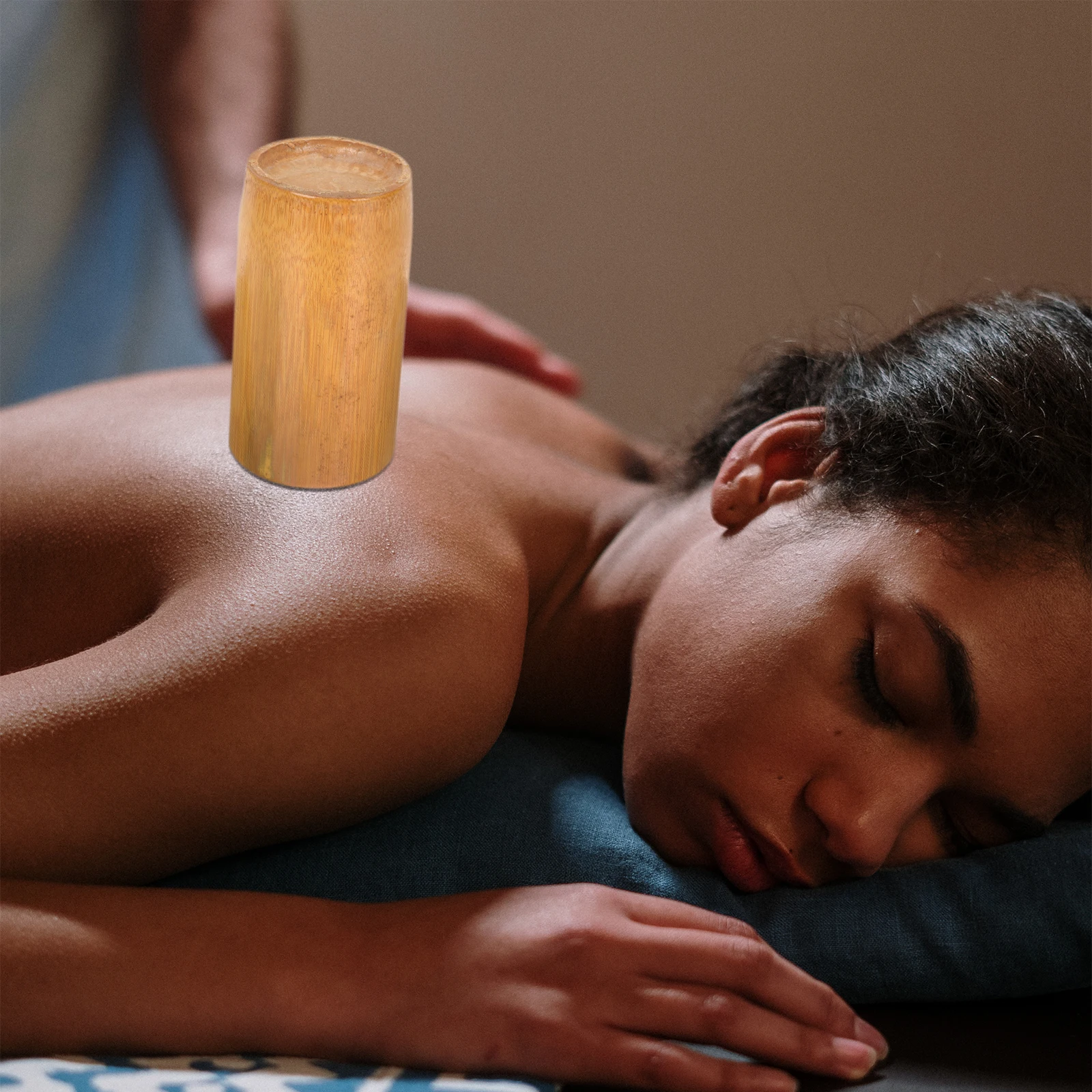 

5pcs Bamboo Cans Smooth Rim Non-Slip Design For Body Massage Therapy Home Salon Use Cupping Tool Bamboo Cupping Pot Body Care