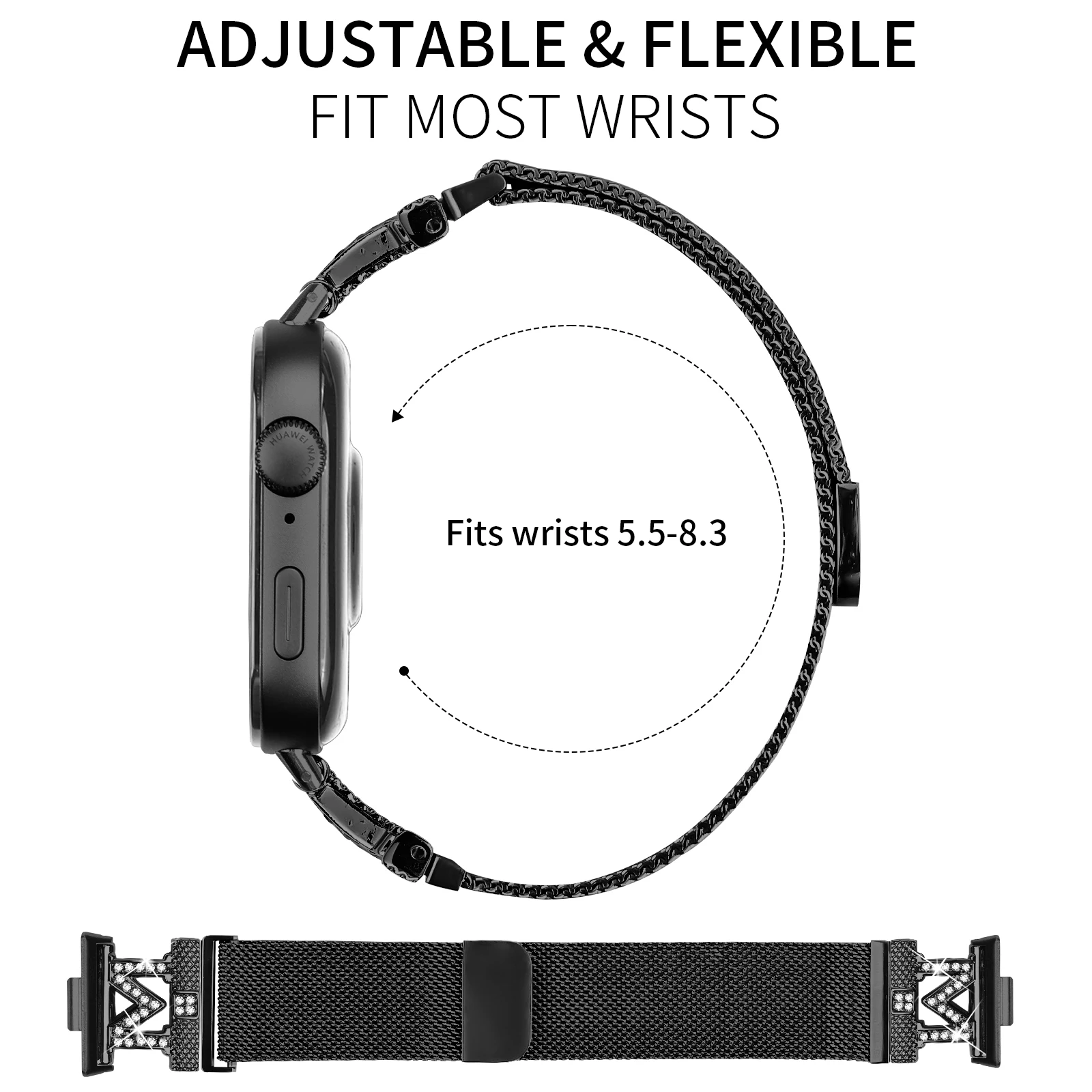 Миланский магнитный ремешок для часов Huawei Fit3 fit4 4Pro, браслет для умных часов из нержавеющей стали, часы huawei fit3, аксессуары fit4