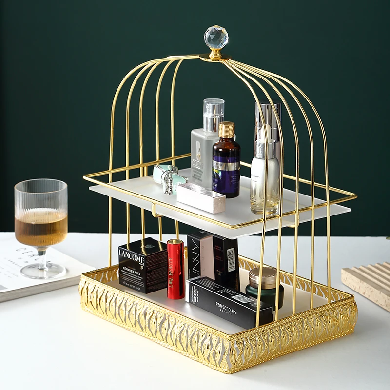 

European Creative Dessert Table Display Rack Double Layer Ceramic Plate Afternoon Tea Pastry Dim Sum Dried Fruit Snack Cake Rack