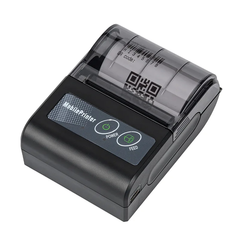 Bisofice Portable Mini Thermal Printer  2 inch Wireless USB Receipt Bill Ticket Printer with 58mm Print Paper for Restaurant