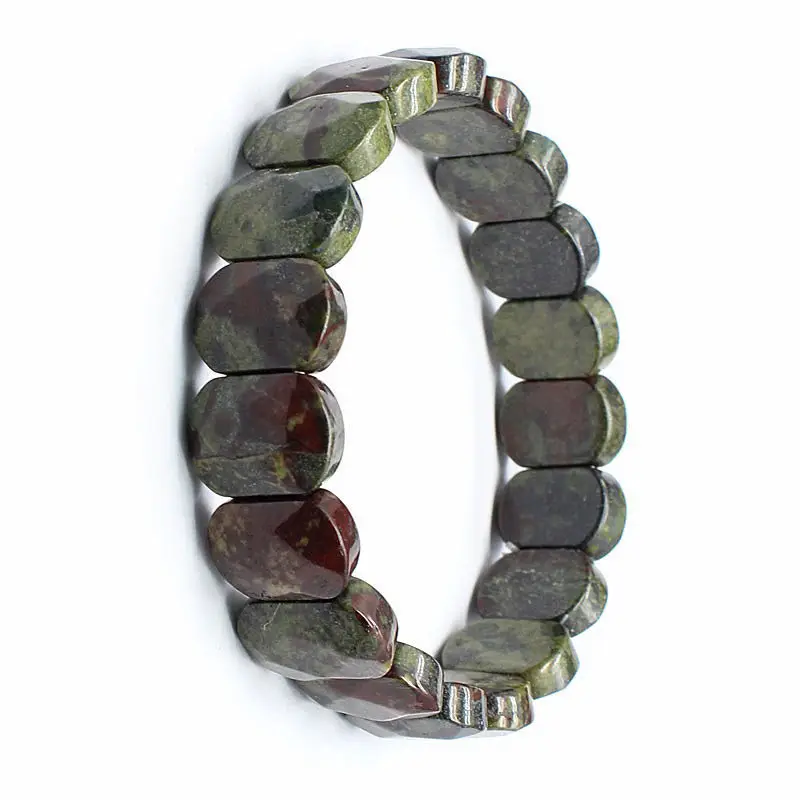 

Factory Natural Stone Dragon Blood Bracelet Handmade Men's and Women's Personalized Geometric Energy Fashion Gift Box