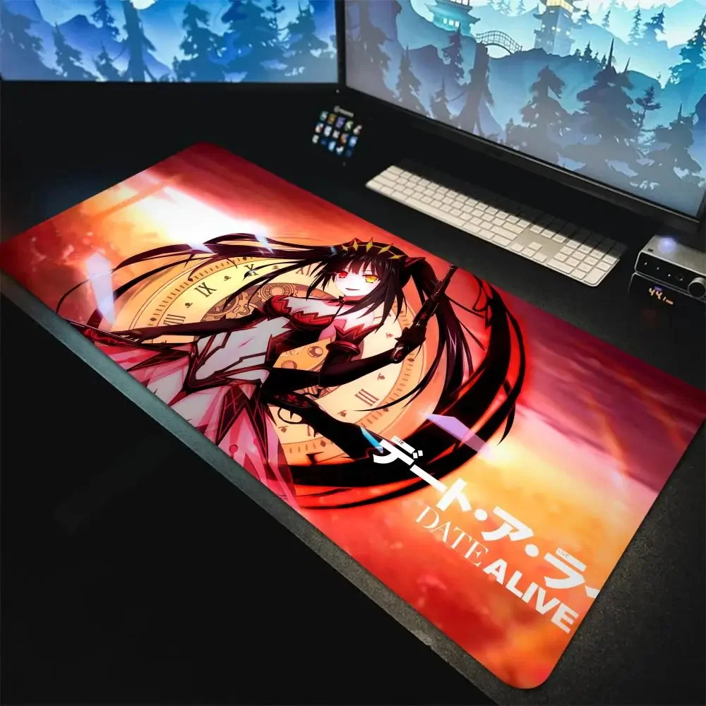 Imagem -03 - Durável Borracha Mouse Pad para Gamer Teclado Bonito Acessórios para Jogos Desktop Pad Data a Live Anime K_kurumi Tokisaki