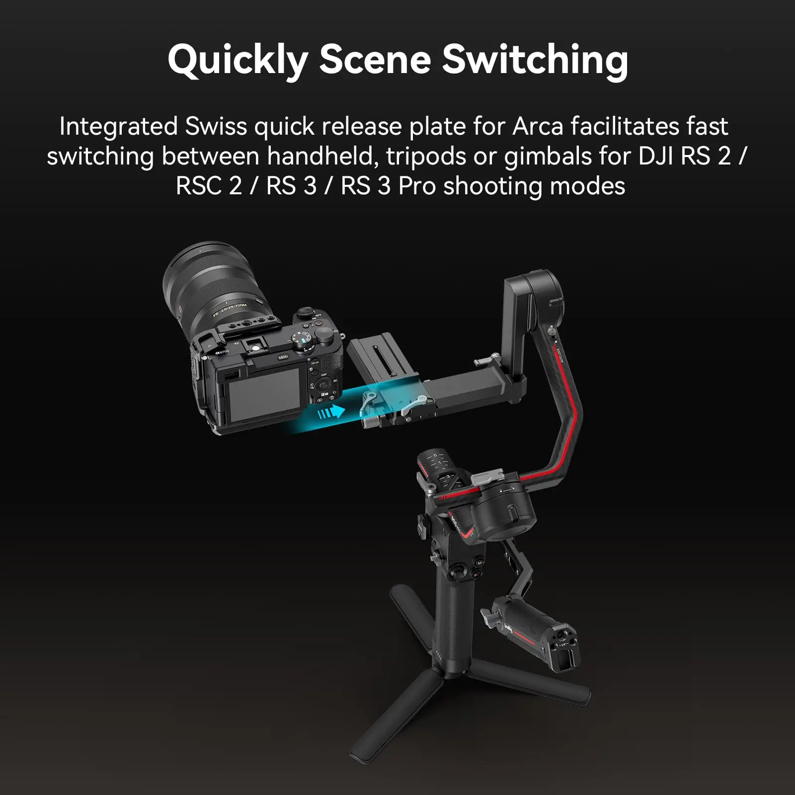 SmallRig Half Cage for Sony Alpha 6700/6600/6500/6400 Built-in Quick Release Plate for Arca-Type Camera Cage w Shoe Mount -4337