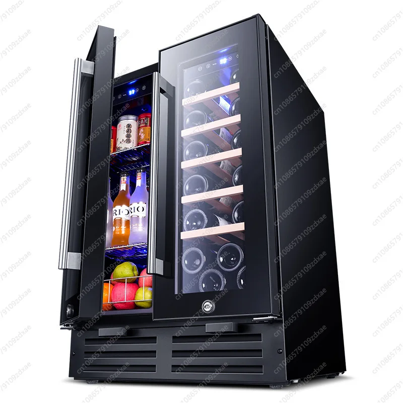 

Double-door large-capacity vertical display cabinet, fresh-keeping vegetables and fruits, refrigerated freezer, beverage cabinet