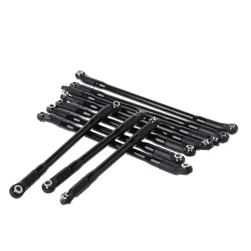 10 sztuk/zestaw Metalowe łączniki z plastikowymi końcówkami drążków do samochodów RC Crawler 1/10 Axial SCX10 II 90046