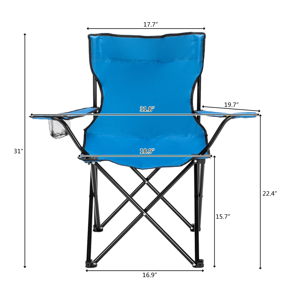 Portable Camping Chairs Enjoy The Outdoors with a Versatile Folding Chair, Sports Chair, Outdoor Chair & Lawn Chair, Blue