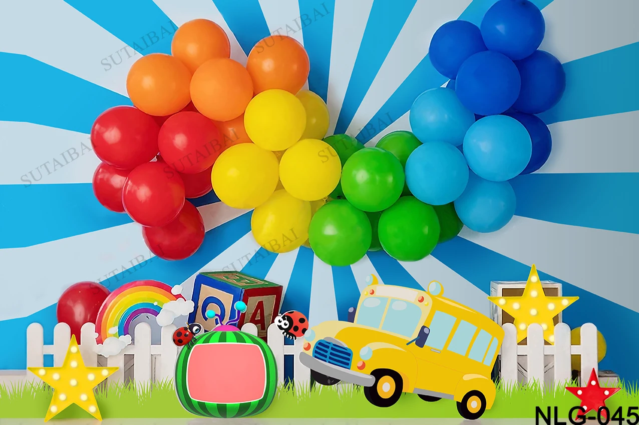 Back To School ฉากหลังปาร์ตี้ตกแต่งเด็กทารก First Day Of School Bus การถ่ายภาพพื้นหลังแบนเนอร์อุปกรณ์