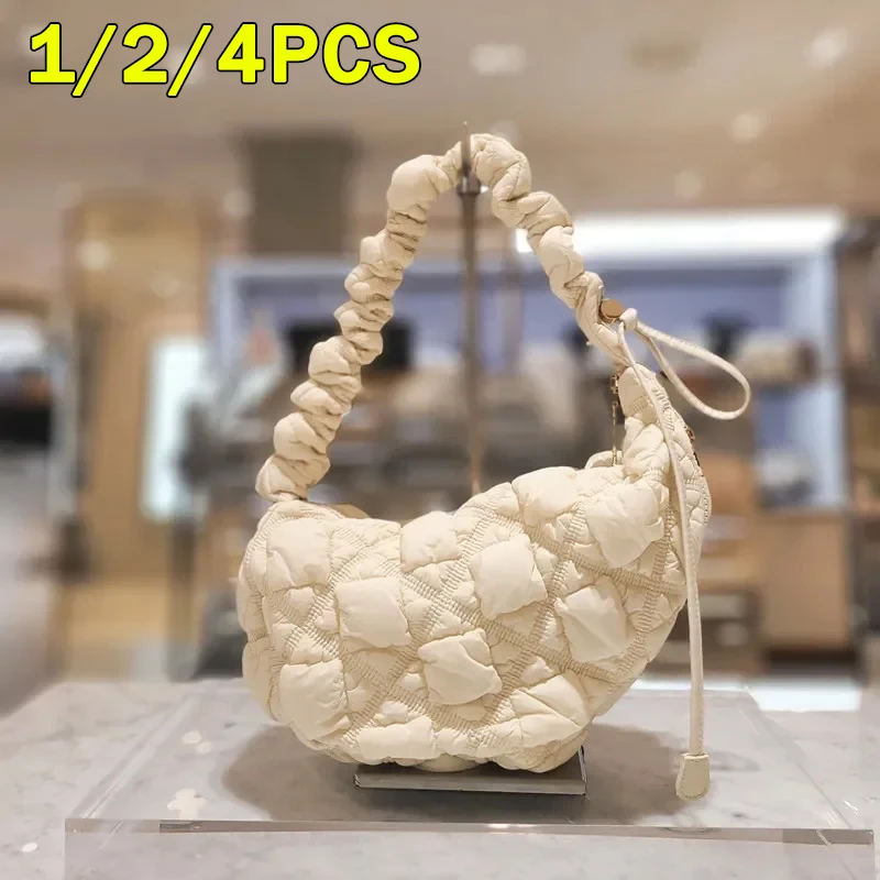 Korean Niche Cloud Bag Shoulder Crossbody Bag Bubble Pleated Feather Bag Large Capacity Underarm Bag Dumpling Bag Lightweight