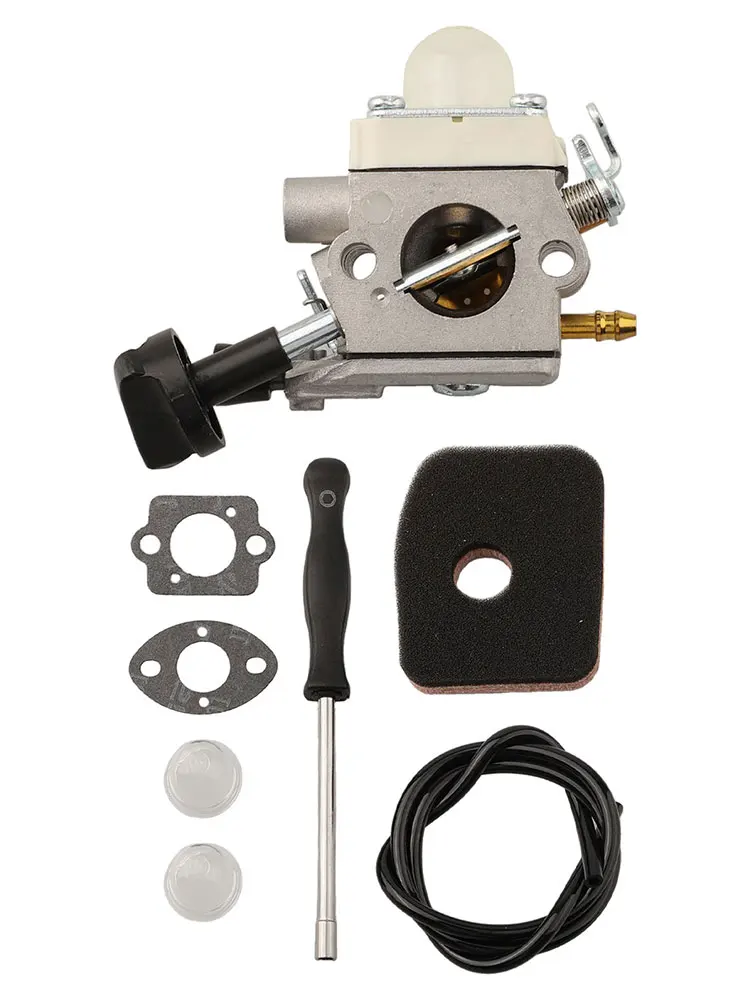 Outdoor Leaf Blowing Carburetor Kit Fuel Efficiency Black And White Reliable Operation Sturdy Materials Compatible With BG56